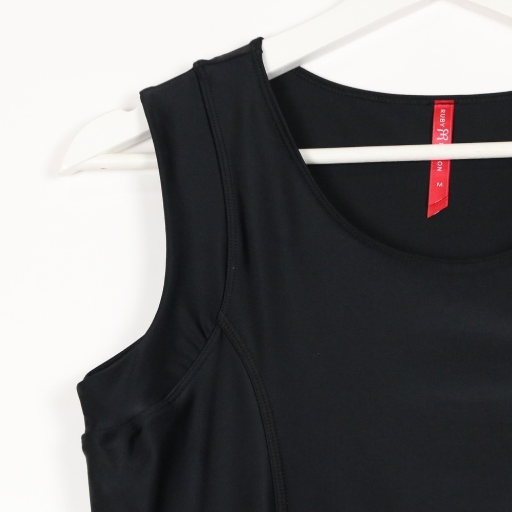 Ruby Ribbons Black Mini Dress with Mesh - Picture 3 of 7
